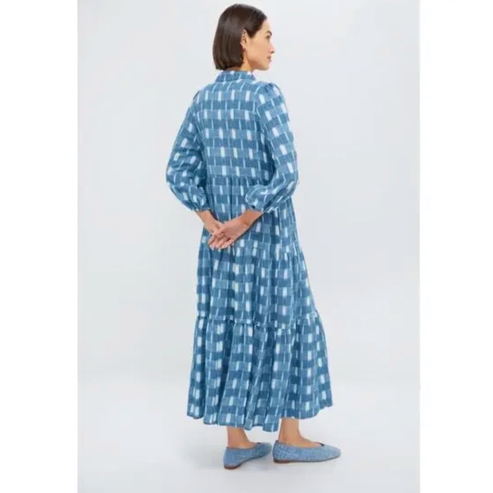 Tuckernuck Pomander Place Blue Ikat Mabel Maxi Dress - Picture 5 of 9
